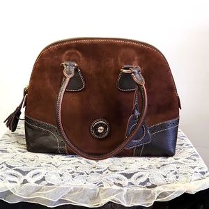 Dooney and Bourke Sued and Leather Satchel